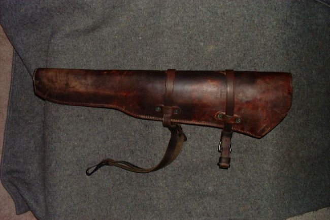 Leather rifle scabbard 2