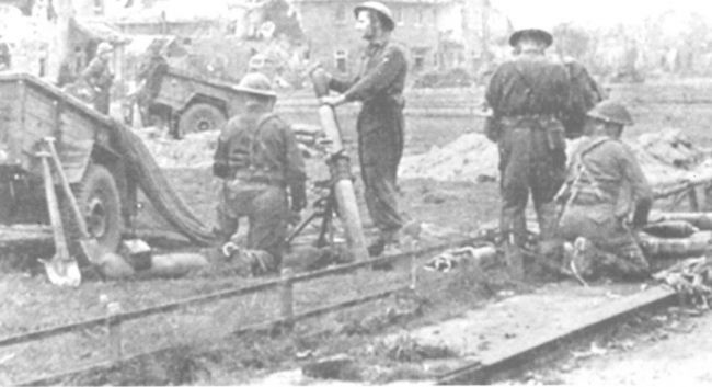 Mortar trailer in British Service, 1944