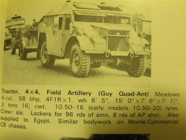 Tractor 4X4 Field Artillery (Guy Quad-Ant)