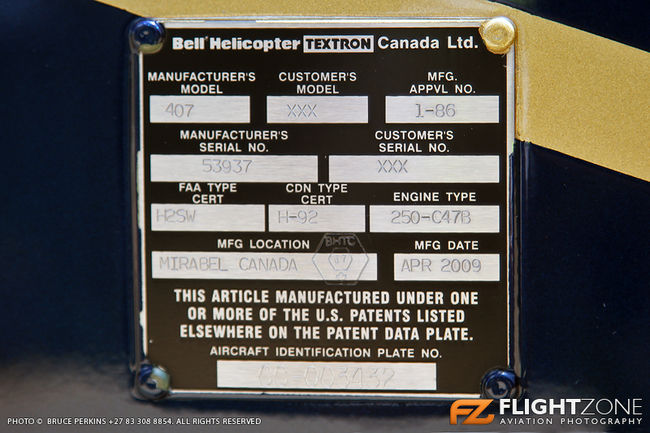 Bell 407 N67LA Rand Airport FAGM