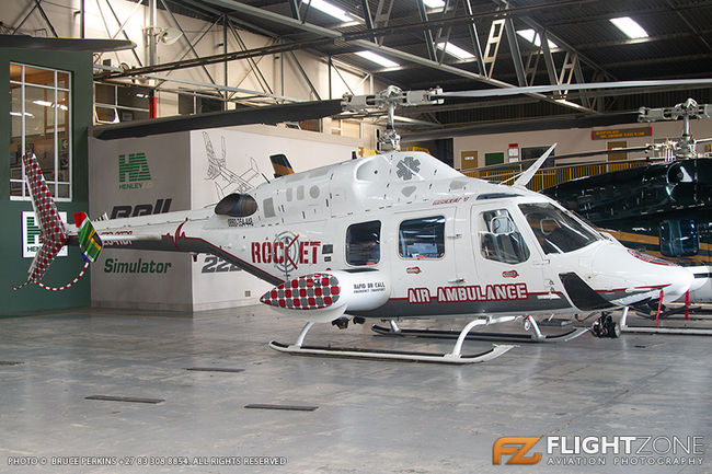 Bell 222 UT ZS-HDI Rand Airport FAGM Rocket Air Ambulance HEMS