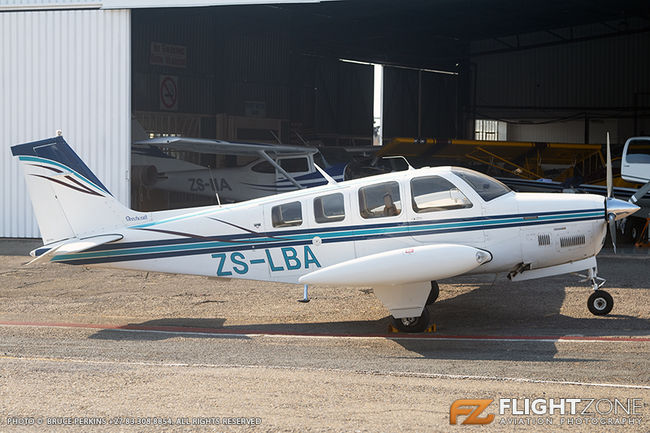 Beechcraft A36 Bonanza ZS-LBA Rand Airport FAGM