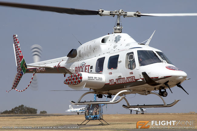 Bell 222 UT ZS-HDI Rand Airport FAGM Rocket Air Ambulance HEMS